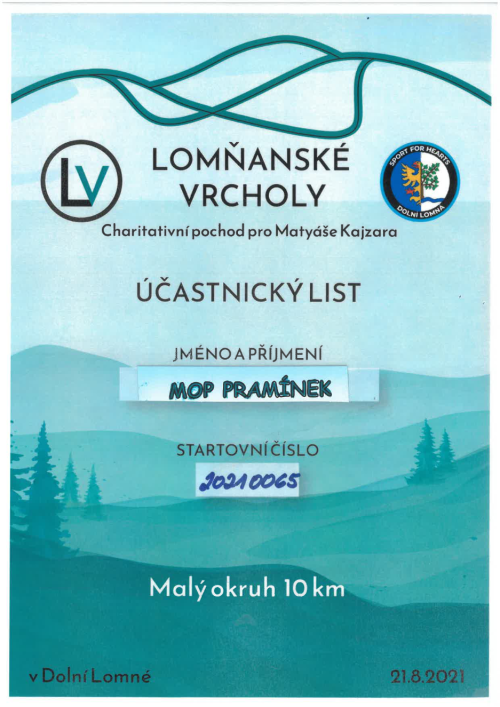 Účastnický list
